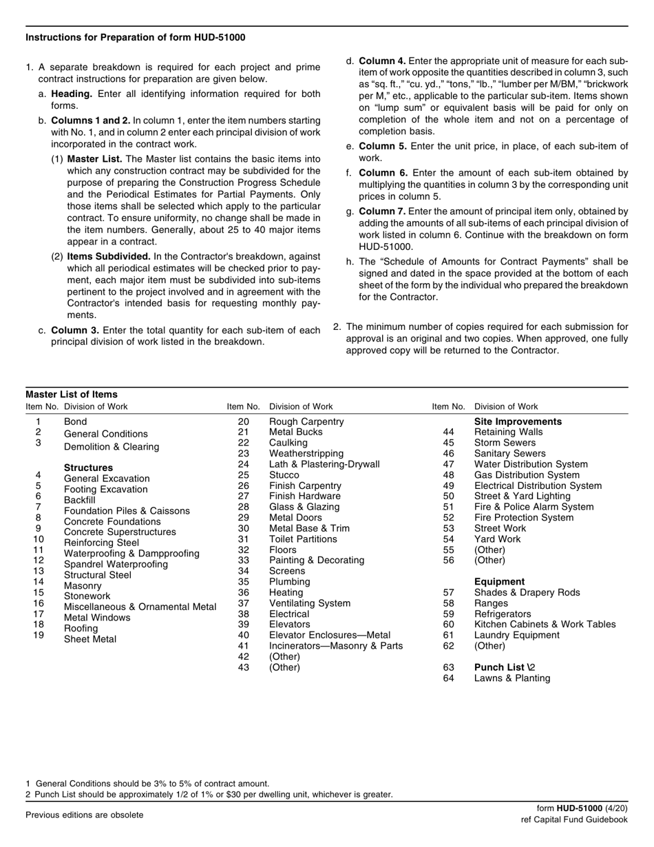 Form HUD-51000 - Fill Out, Sign Online And Download Fillable PDF ...