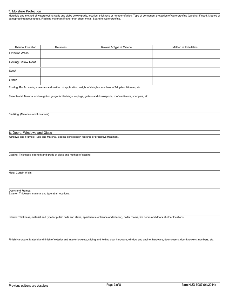 Form HUD-5087 - Fill Out, Sign Online and Download Fillable PDF ...