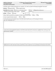 Form HUD-90005 Application for Membership Housing Counseling Federal Advisory Committee (Hcfac), Page 2