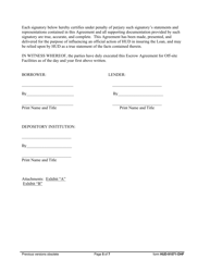 Form HUD-91071-OHF Escrow Agreement for off-Site Facilities - Section 242, Page 5