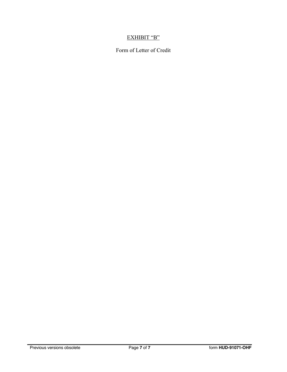 Form HUD-91071-OHF Escrow Agreement for off-Site Facilities - Section 242, Page 7