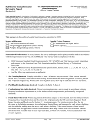 Form HUD-91073-OHF Hud Survey Instructions and Surveyor&#039;s Report