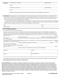 Form HUD-92013-OHF Application for Hospital Project Mortgage Insurance, Page 2