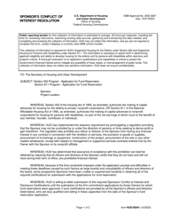 Document preview: Form HUD-92041 Sponsor's Conflict of Interest Resolution