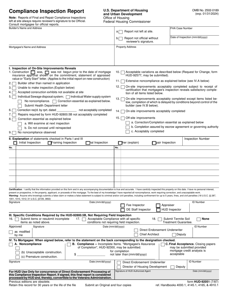 Form Hud 92051 Fill Out Sign Online And Download Fillable Pdf Templateroller 8859