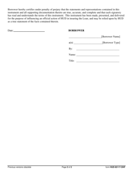 Form HUD-92117-OHF Borrower&#039;s Certification - Full or Partial Completion of Project, Page 2
