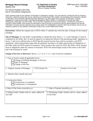 Form HUD-92080-OHF Mortgage Record Change
