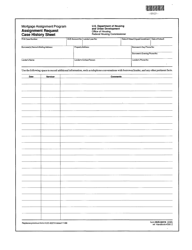 Document preview: Form HUD-92219 Assignment Request Case History Sheet