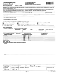 Form HUD-924 Community Housing Resource Board Monitoring Report
