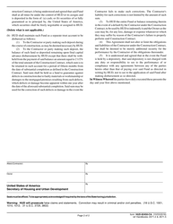 Form HUD-92450-CA Completion Assurance Agreement - Capital Advance Program, Page 2
