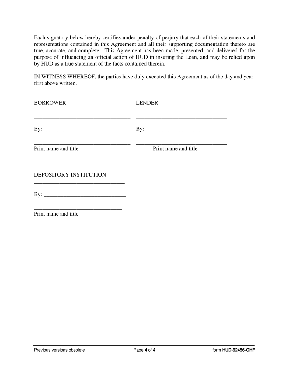 Form Hud-92456-ohf - Fill Out, Sign Online And Download Fillable Pdf 