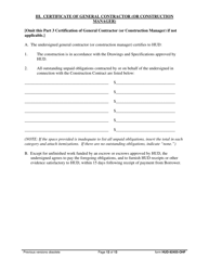 Form HUD-92455-OHF Request for Endorsement of Credit Instrument &amp; Certificate of Lender, Borrower &amp; General Contractor, Page 12