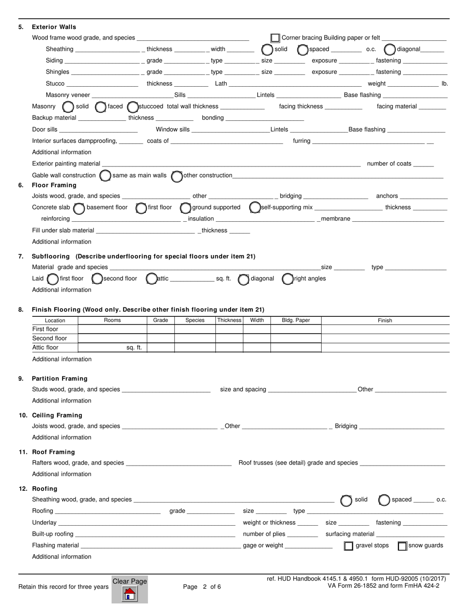 Form HUD-92005 - Fill Out, Sign Online and Download Fillable PDF ...