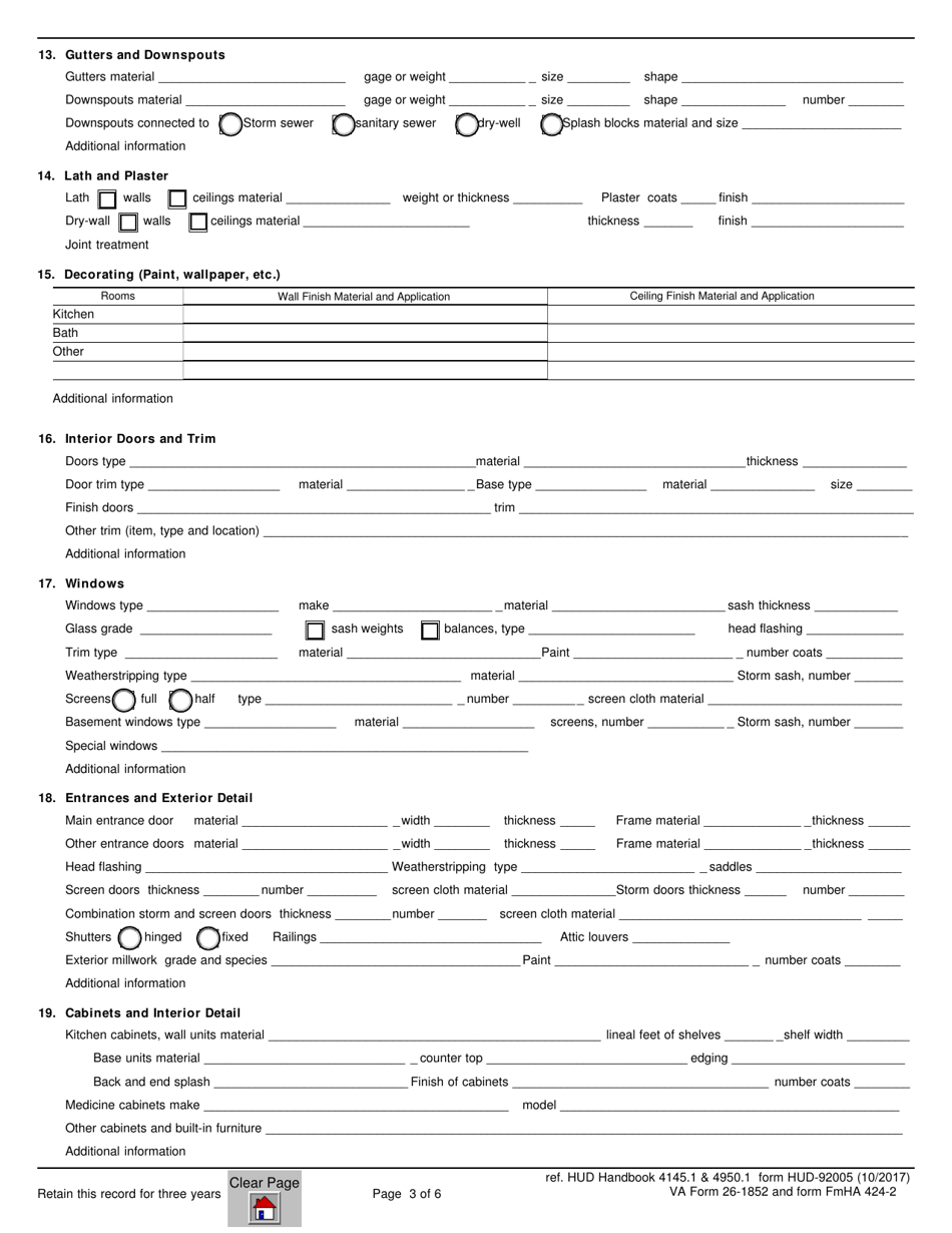 Form HUD-92005 - Fill Out, Sign Online and Download Fillable PDF ...