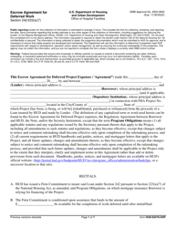 Document preview: Form HUD-92476-OHF Escrow Agreement for Deferred Work