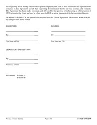 Form HUD-92476-OHF Escrow Agreement for Deferred Work, Page 5