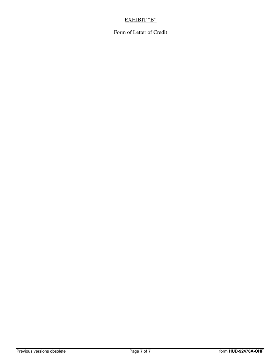 Form HUD-92476A-OHF Escrow Agreement for Limited Rehabilitation, Page 7