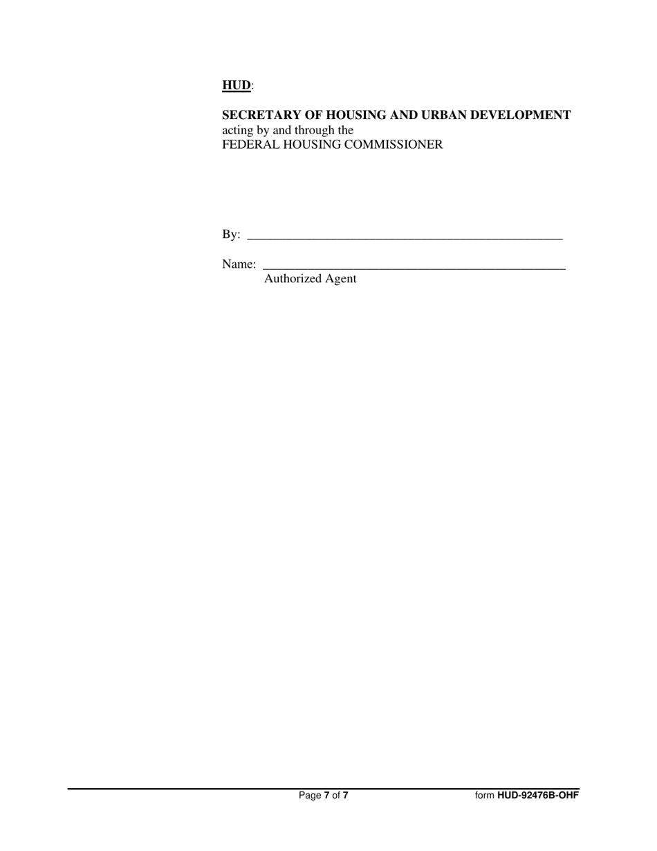 Form HUD-92476B-OHF Escrow for Proceeds From Partial Release of Collateral, Page 7