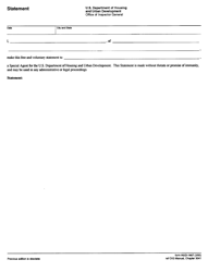 Document preview: Form HUD-1407 Statement