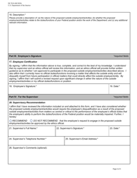 Form DI-7010 Request for Ethics Approval to Engage in Outside Employment and Activities, Page 2