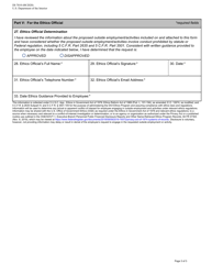 Form DI-7010 Request for Ethics Approval to Engage in Outside Employment and Activities, Page 3
