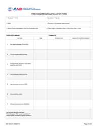 Document preview: Form AID524-1 Fire Evacuation Drill Evaluation Form