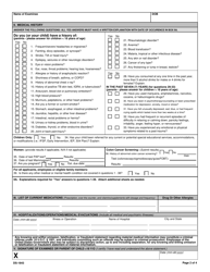 Form DS-1843 Medical History and Examination for Individuals Age 12 and Older, Page 2