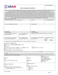 Form AID110-3 EEO Counselor&#039;s Report