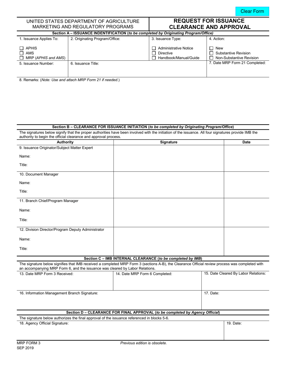 MRP Form 3 - Fill Out, Sign Online And Download Fillable PDF ...