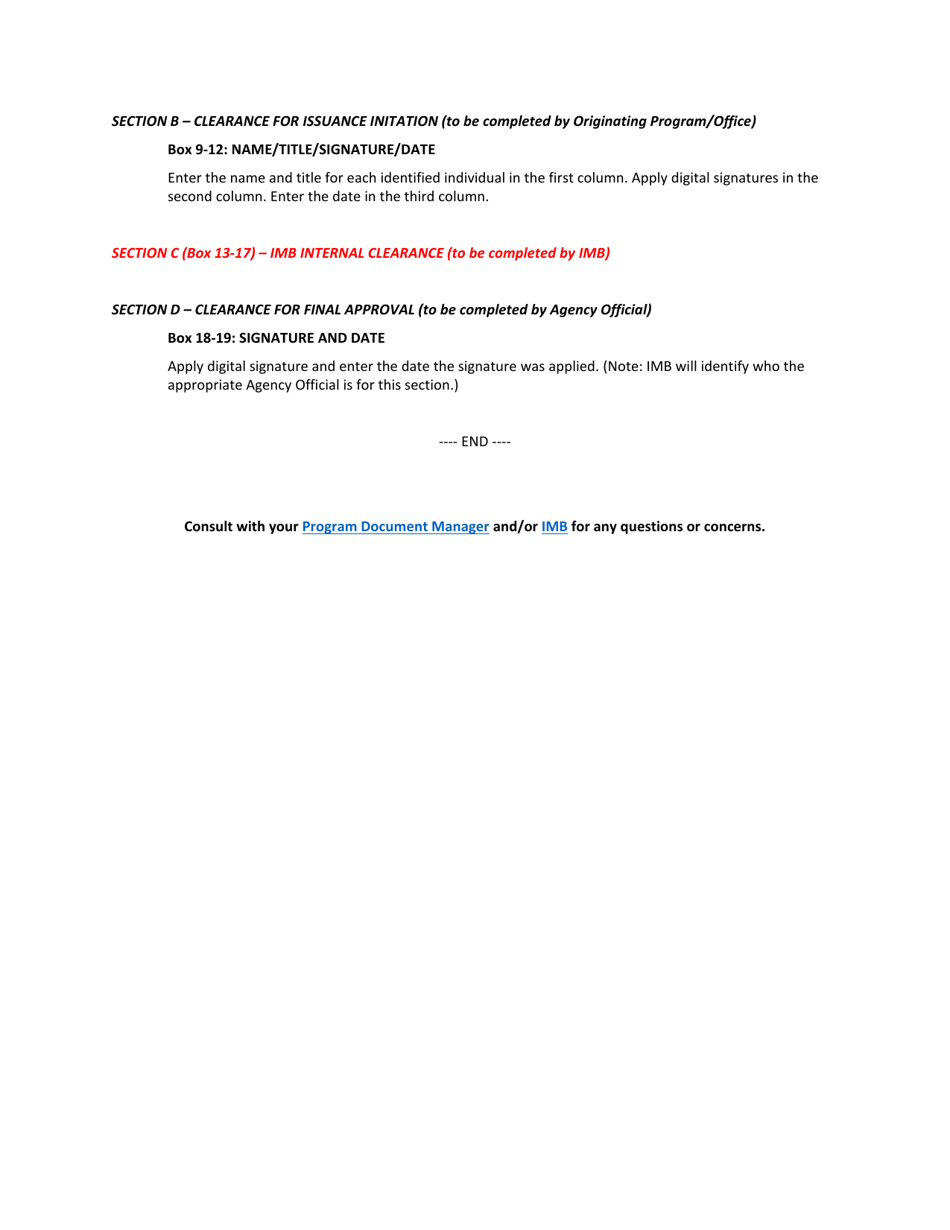 MRP Form 3 Request for Issuance Clearance and Approval, Page 3