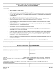 MRP Form 126A Student Volunteer Service Agreement, Page 3