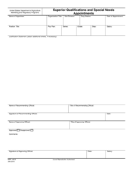 Document preview: MRP Form 145-R Superior Qualifications and Special Needs Appointments