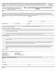 Document preview: VS Form 1-63 Tribal Location Identification System Implementation Request