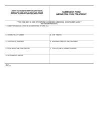 Document preview: VS Form 4-8 Ivermectin Corn Treatment Submission Form