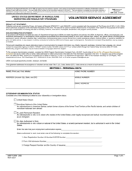 Document preview: MRP Form 126B Volunteer Service Agreement