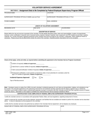 MRP Form 126B Volunteer Service Agreement, Page 2