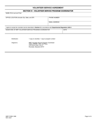 MRP Form 126B Volunteer Service Agreement, Page 4