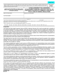 VS Form 10-6B Listing Agreement for a Rendering Establishment Handling Livestock, Poultry, or Carcasses in Interstate Commerce Pursuant to Title 9, Code of Federal Regulations