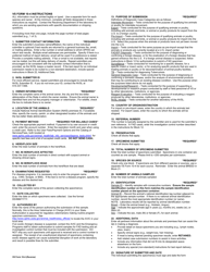 VS Form 10-4 Specimen Submission, Page 2