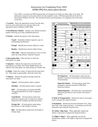 PPQ Form 309A Pest Interception Record, Page 2