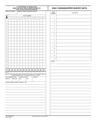 Document preview: PPQ Form 370 Daily Grasshopper Survey Data