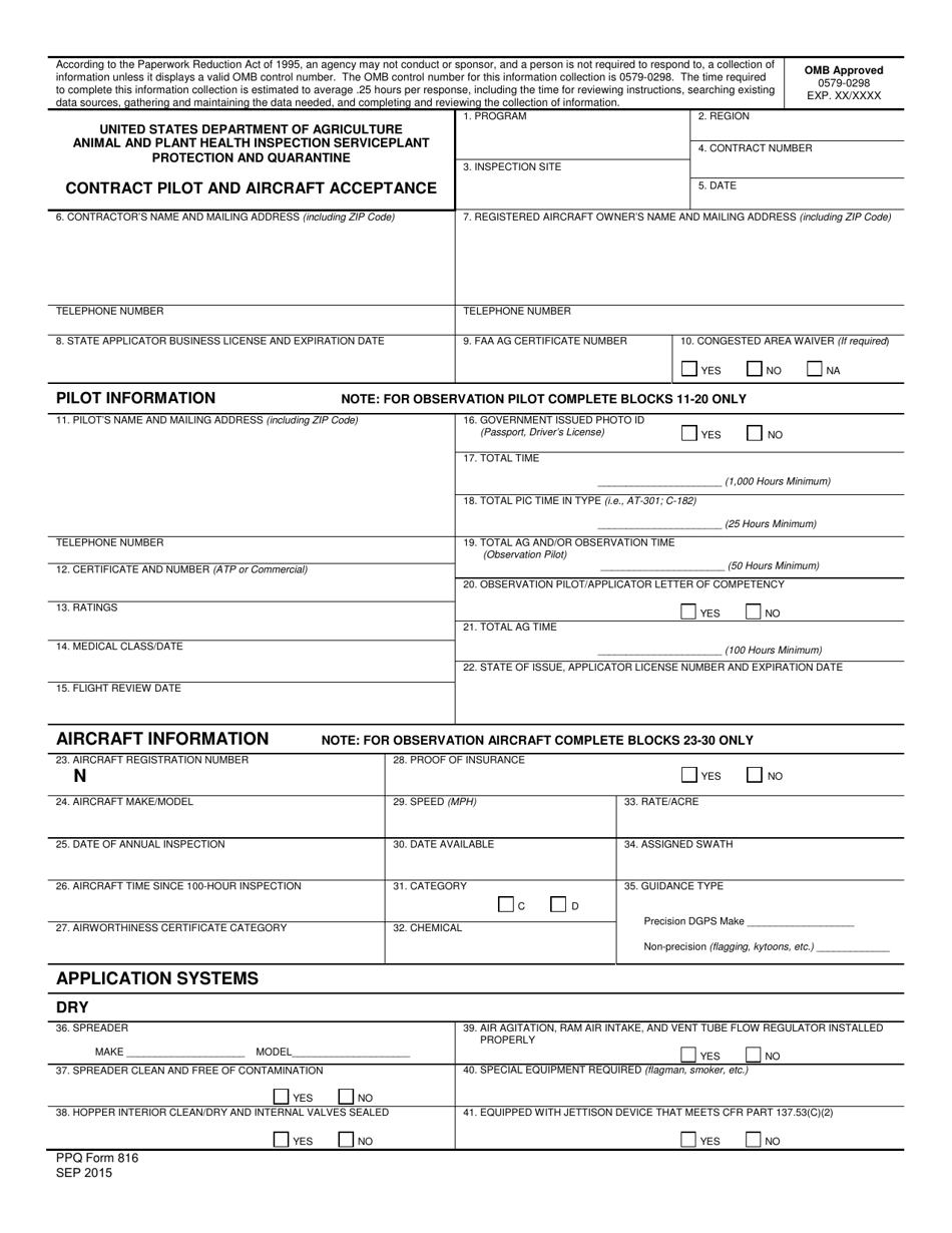 PPQ Form 816 - Fill Out, Sign Online and Download Fillable PDF ...