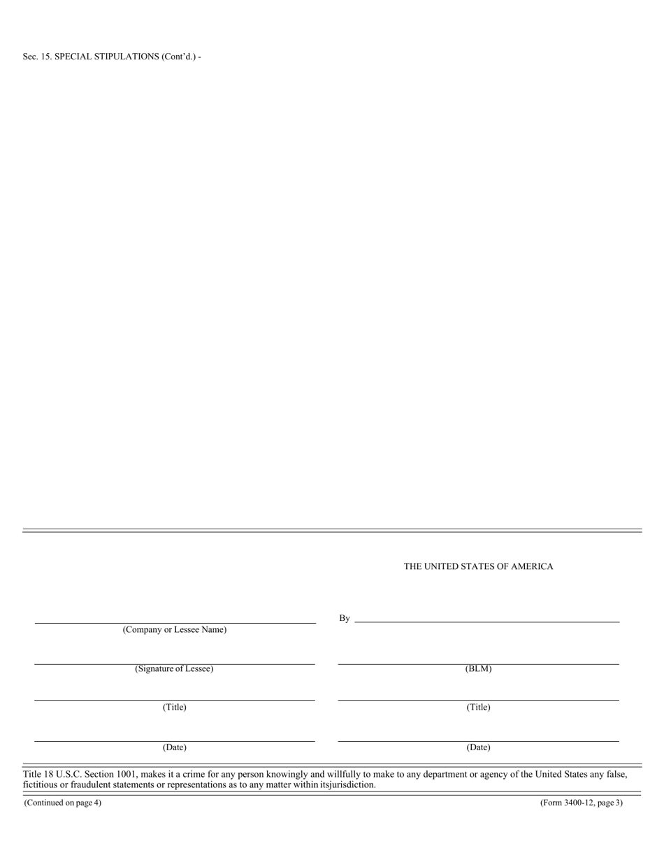 Form 3400-012 Coal Lease, Page 3