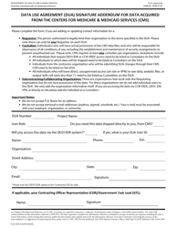 Document preview: Form CMS-R-0235A Data Use Agreement (Dua) Signature Addendum for Data Acquired From the Centers for Medicare & Medicaid Services (Cms)