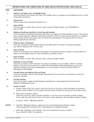 Form CMS-2746-U2 Esrd Death Notification - End Stage Renal Disease Medical Information System, Page 3
