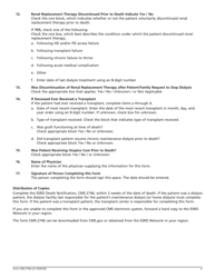 Form CMS-2746-U2 Esrd Death Notification - End Stage Renal Disease Medical Information System, Page 4