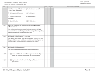 Form CMS-360 Comprehensive Outpatient Rehabilitation Facility Survey Report, Page 2