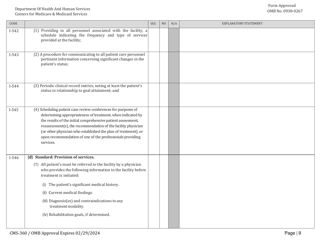 Form CMS-360 Comprehensive Outpatient Rehabilitation Facility Survey Report, Page 9