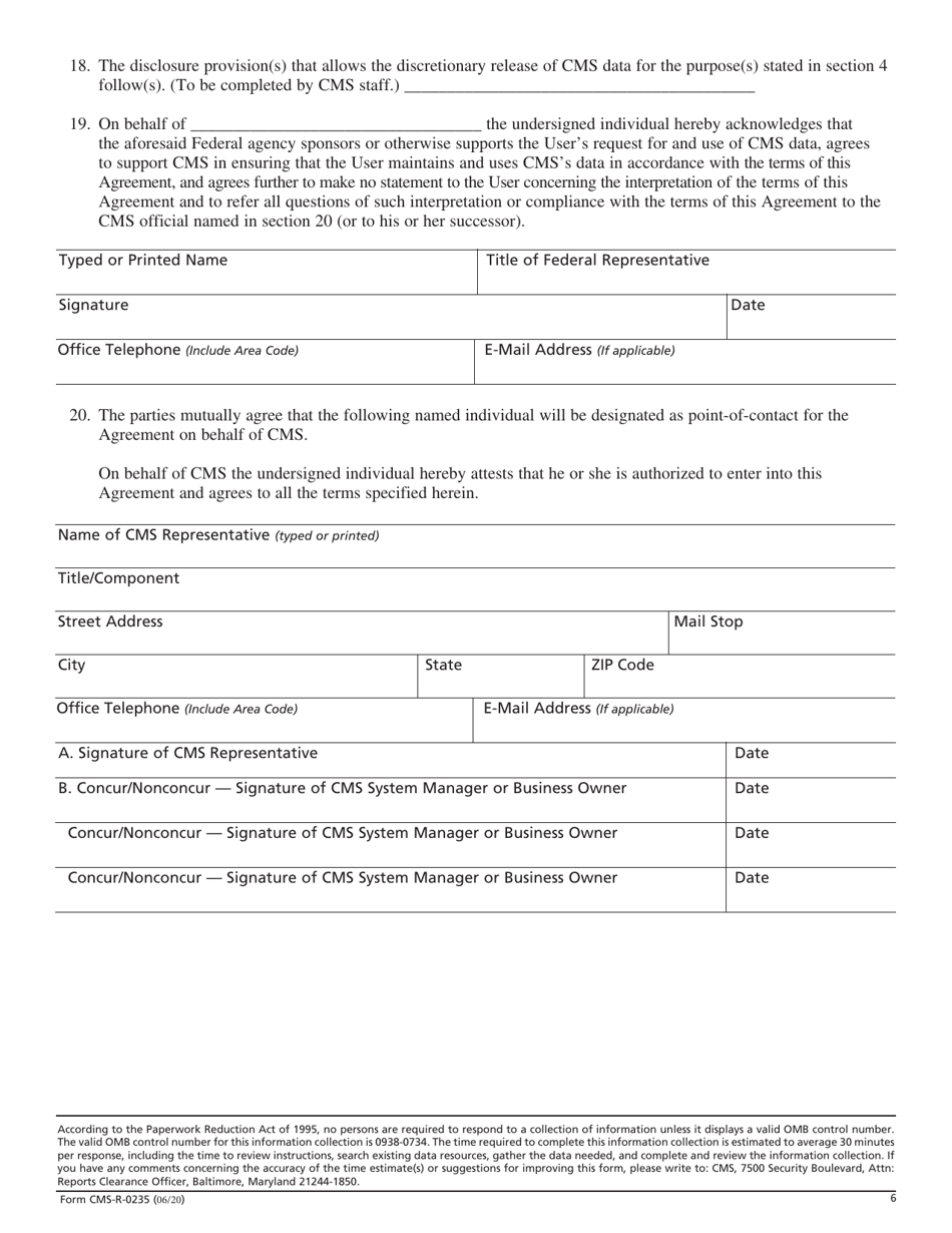 Form Cms R 0235 Fill Out Sign Online And Download Fillable Pdf Templateroller 8333