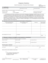 Form SF-1152 Designation of Beneficiary - Unpaid Compensation of Deceased Civilian Employee, Page 3